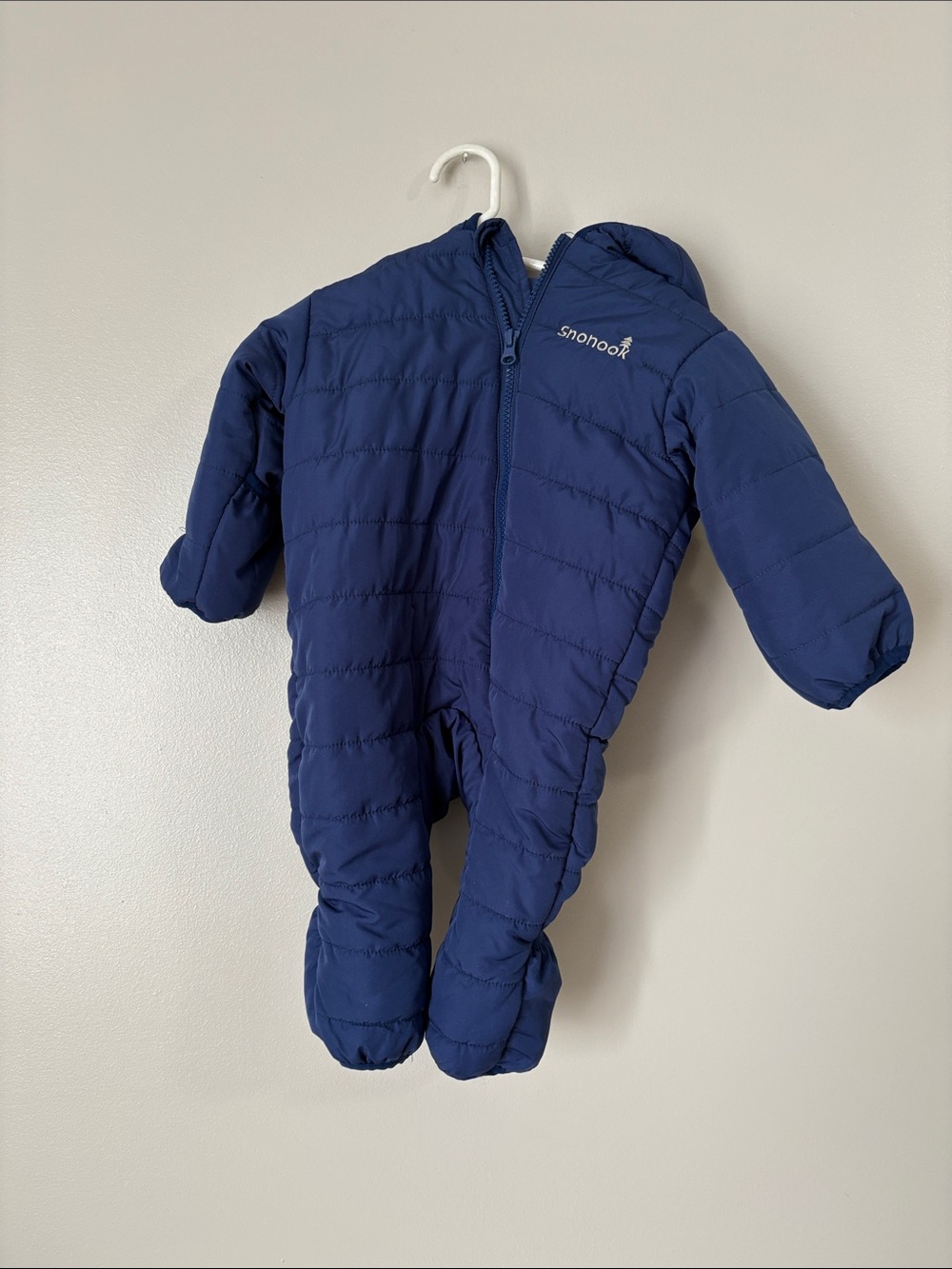 Amazon Kids Navy Blue Puffer One-Piece Snowsuit